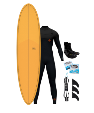 Fall/Spring Torq Surfboard Package Men – 7,6ft fun board + Wetsuit 4.3mm